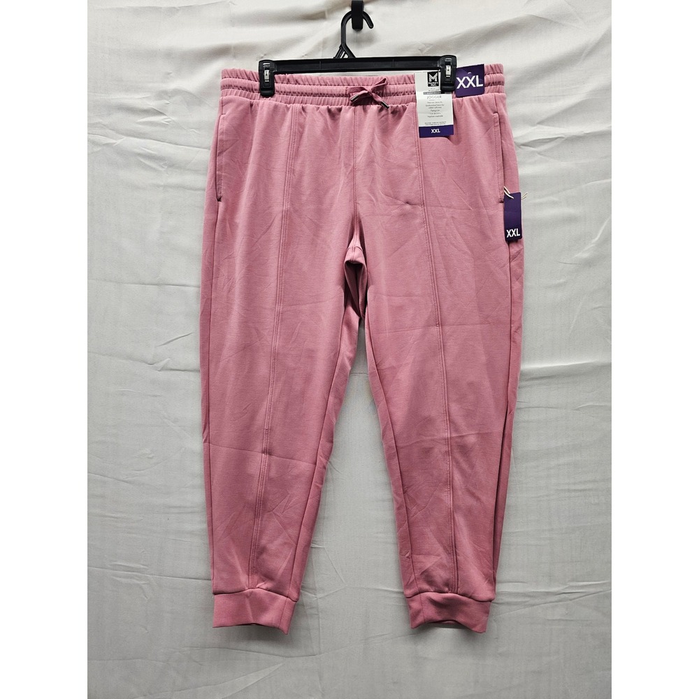 Member's Mark Womens Sandwash Jogger Pants Pink Polyester Blend Size XXL